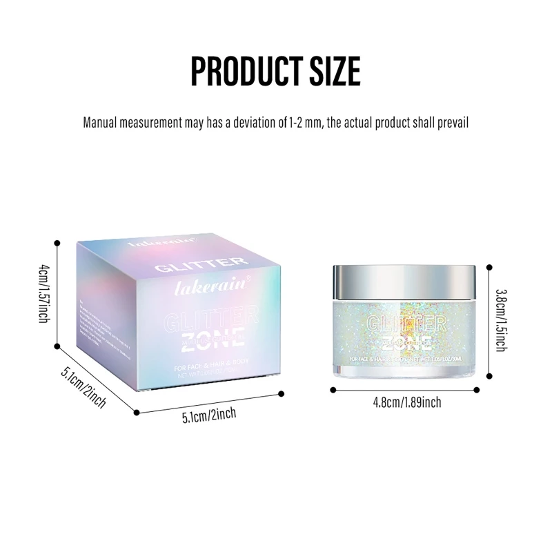 Body Glitter Gel for Face and Hair Show Your with Color Change Gel Suitable for Various Occasion Dropship