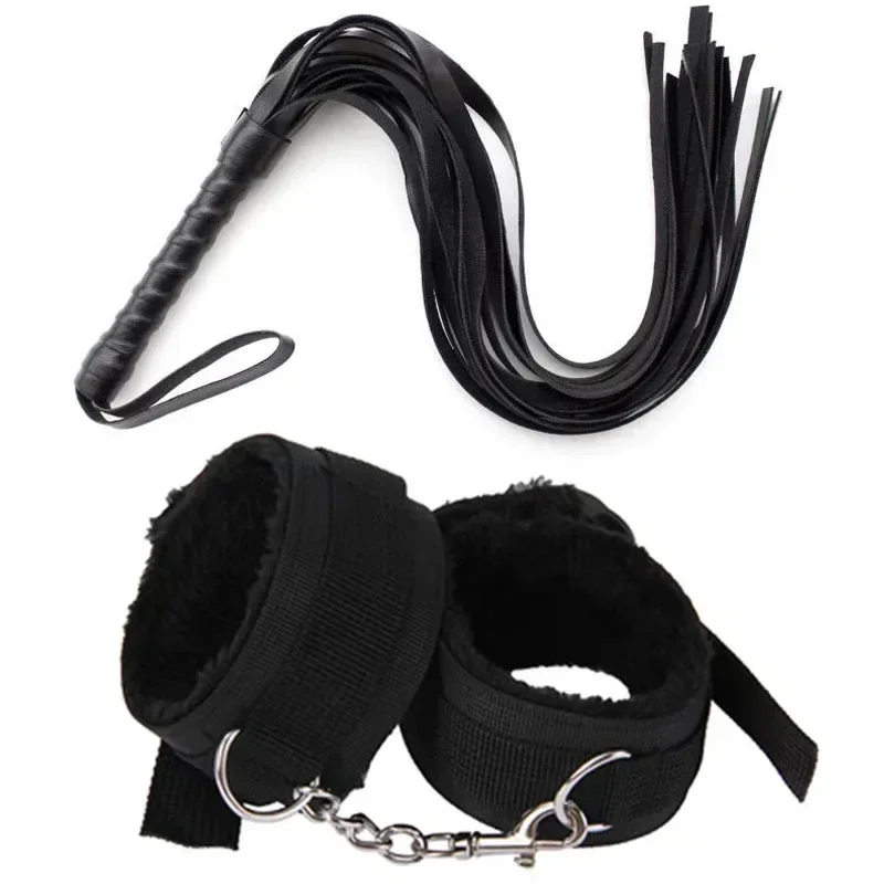 44 سنتيمتر بولي Leather الجلود سوط فلوجر أفخم النايلون أفخم الجنس أصفاد عبودية اكسسوارات غريبة لعب للأزواج ألعاب الكبار #1