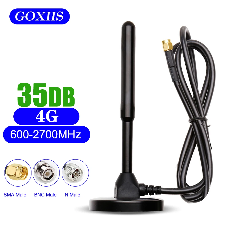 

4G 3G GSM Antenna 35dBi hight gain Full-band Pure copper Sucker Antenna 700-2700MHz for Router Modem Signal Booster Copper Rod