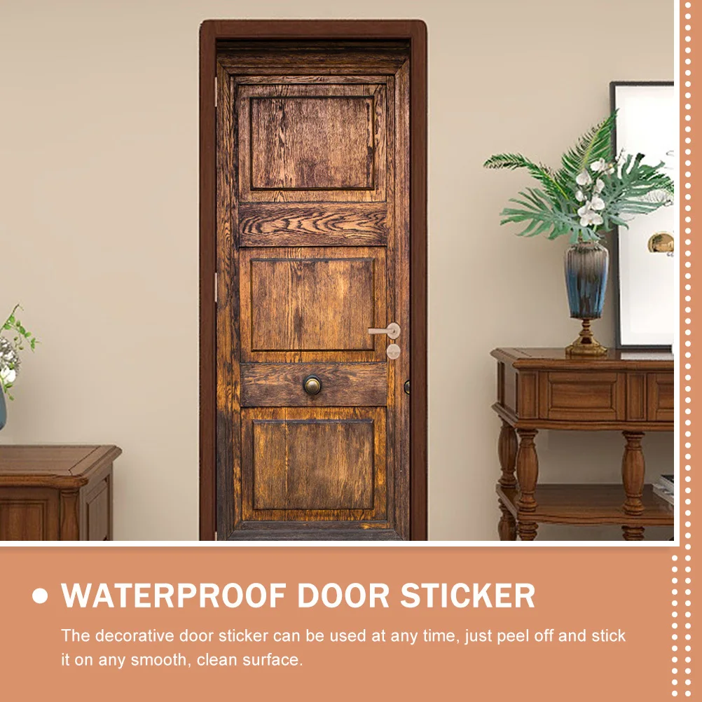 

Waterproof Door Sticker 3D Diy Pvc Decal Self-Adhesive Removable Wall Art For Home Decor Living Room Bedroom Door Murals