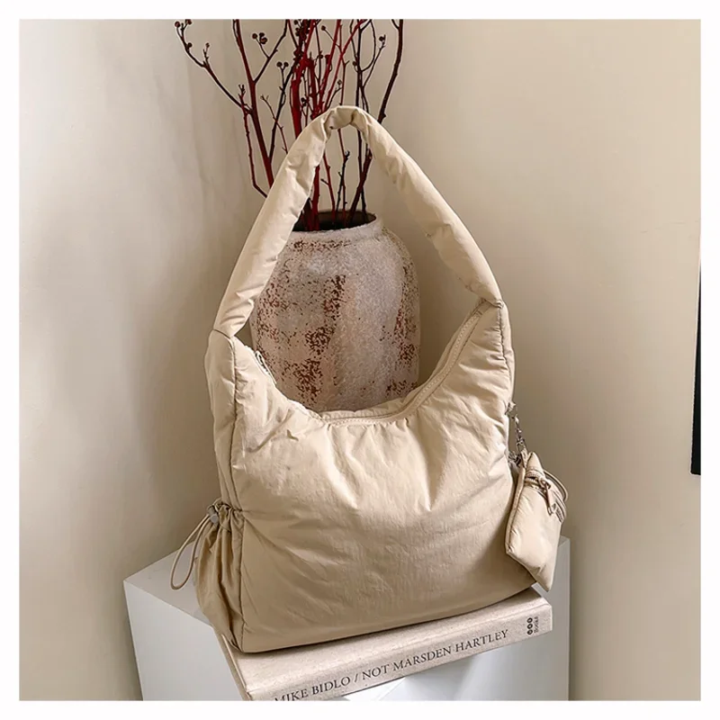 

Sewing Thread Casual Shoulder Bags Non-Woven Fabric 2025 High Quality Shoulder Bags for Women Zipper Solid Bolsas Femininas