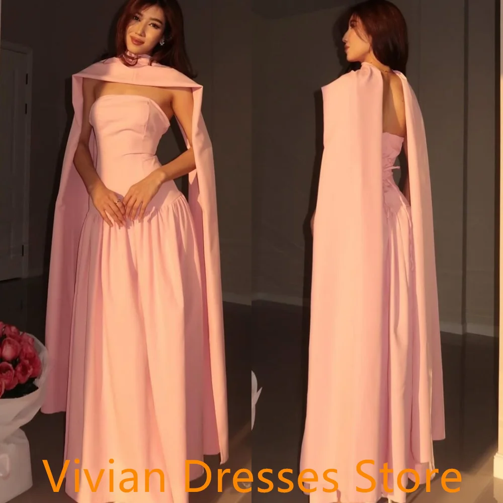 

Customized A-Line Floor Length Formal Delicate Evening Dress Halter Lace Up Back Ruched Bespoke Occasion Gowns Chapel TrainPart