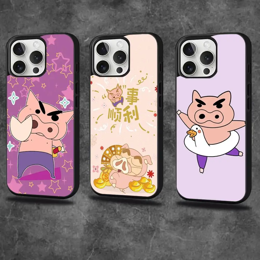 

Ctue B-Buriburizaemon Pig Phone Case For iPhone 16,15,14,13,12,11,Pro,Max,Plus,Mini,SE4,E Magnetic Magsafe Wireless Charging