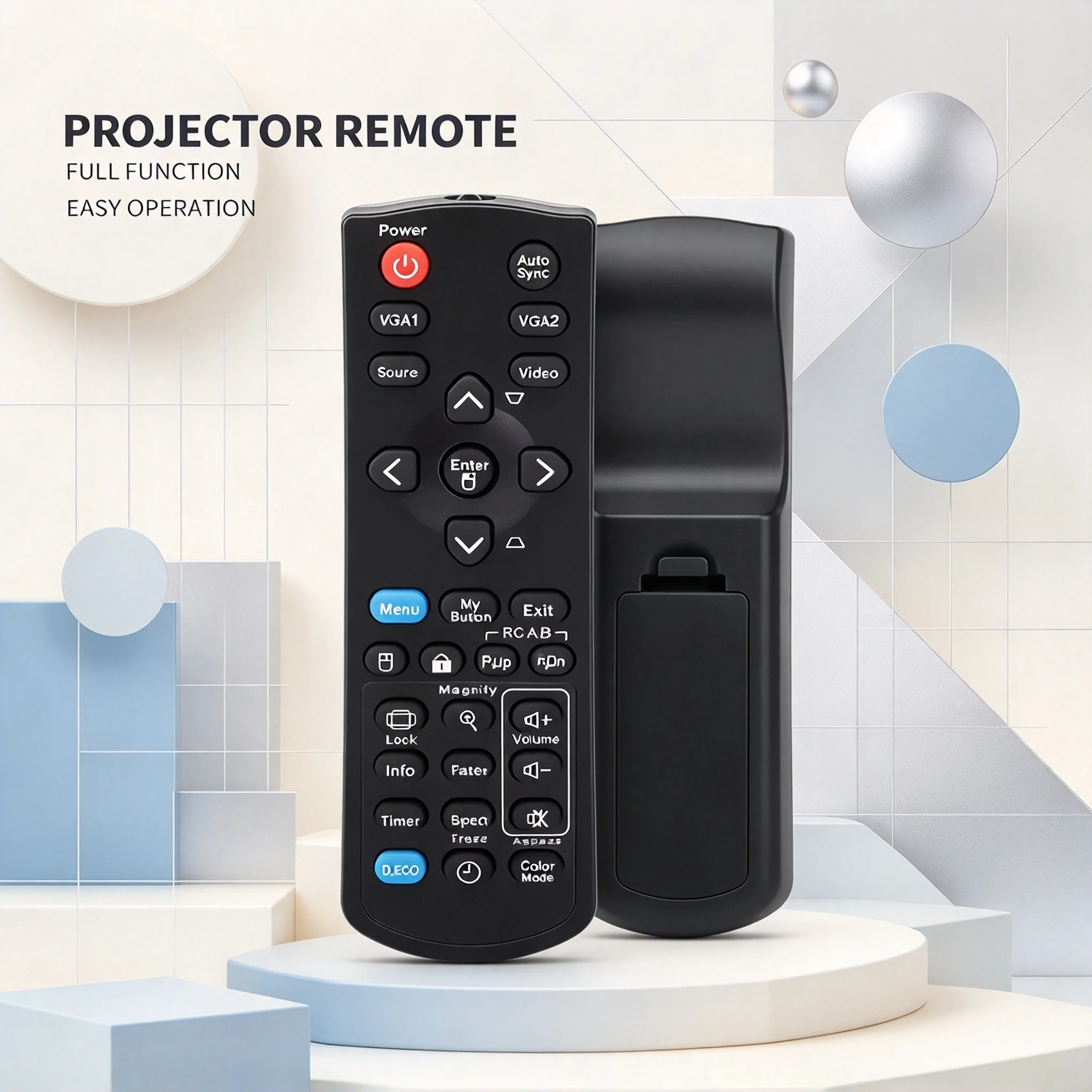 Replacement Remote Commander Compatible with ViewSonic DLP Projector PJD5232, No Programming Required