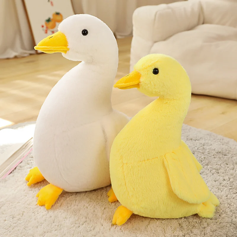 30/40cm Black Goose Plush Toys Big Yellow Duck Doll Stuffed Animal Sleeping Pillow Cushion Christmas Gifts for Kids and Girls