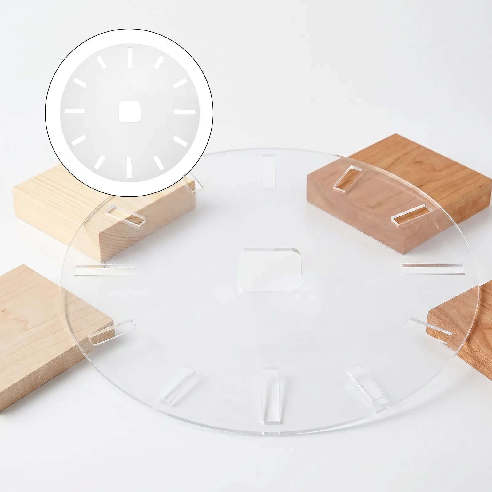 Acrylic Clock Face Template Circle Clock Dial Mold Router Template 10 Inch Precise Hole Placement DIY Woodcraft Inlay Stencil