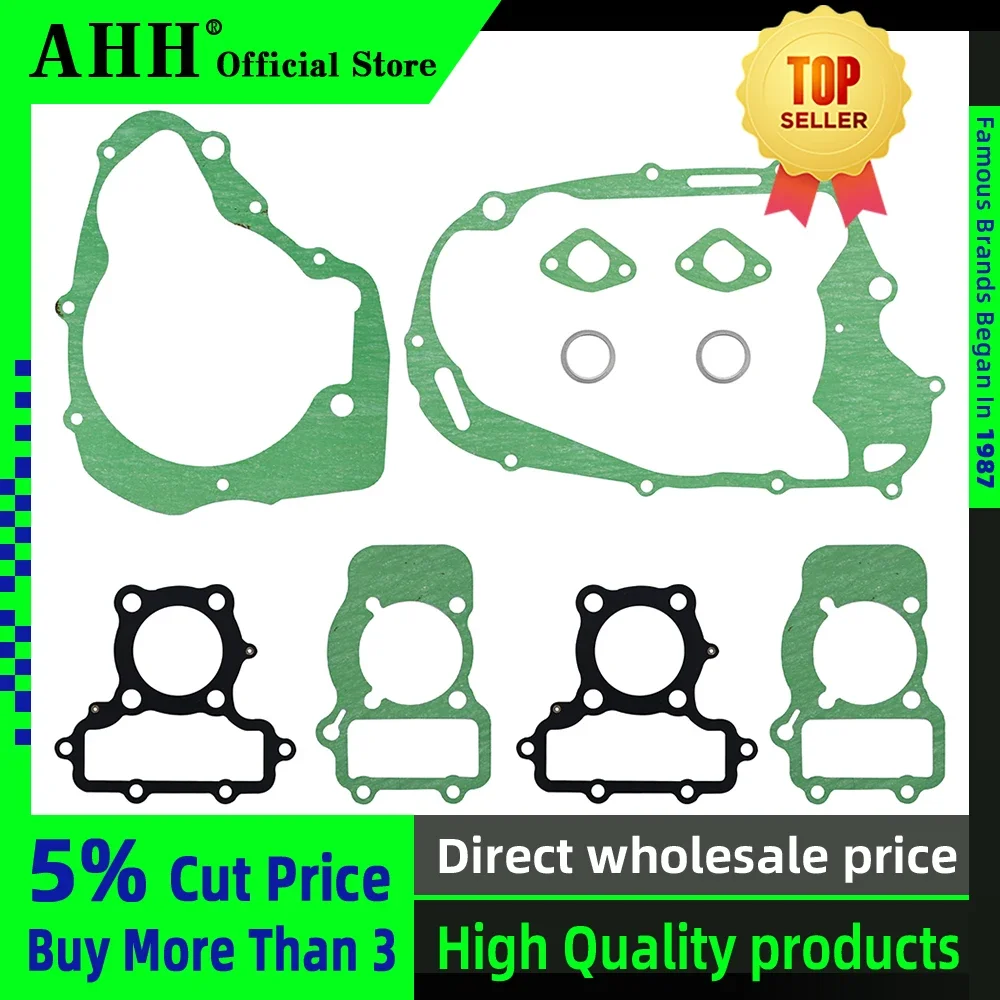 AHH Motorcycle Complete Engine Gasket Cylinder Cover Bottom Overhaul Pad Gasket Set For Yamaha XV250 Motorcycle Accessories