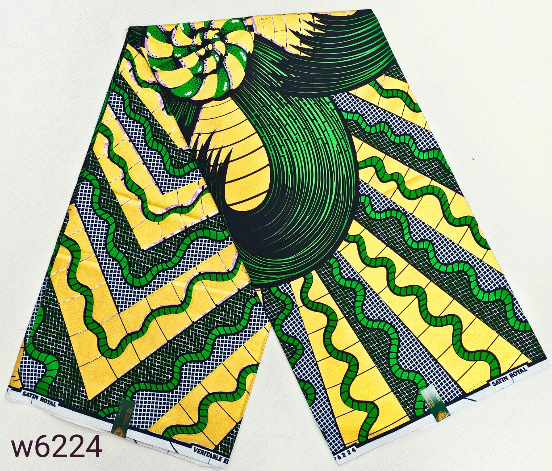 ผ้าฮอลแลนด์แท้ ลายพิมพ์แอฟริกัน ซุปเปอร์ 6 หลา ผ้าฝ้ายแท้ 100% ผ้าฮอลแลนด์แท้ ลายพิมพ์ใหม่ ปี 2025 สำหรับตัดชุด