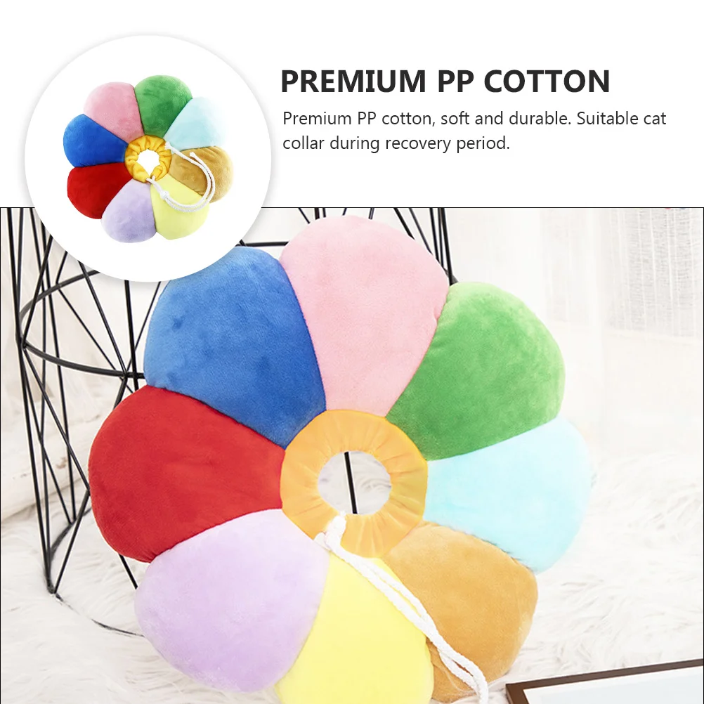 

Anti lick Collar Cat Recovery Adjustable Anti scratch Pet Neck PP Cotton Cone Post Surgery Lovely Flower Dog Accessories Pet E