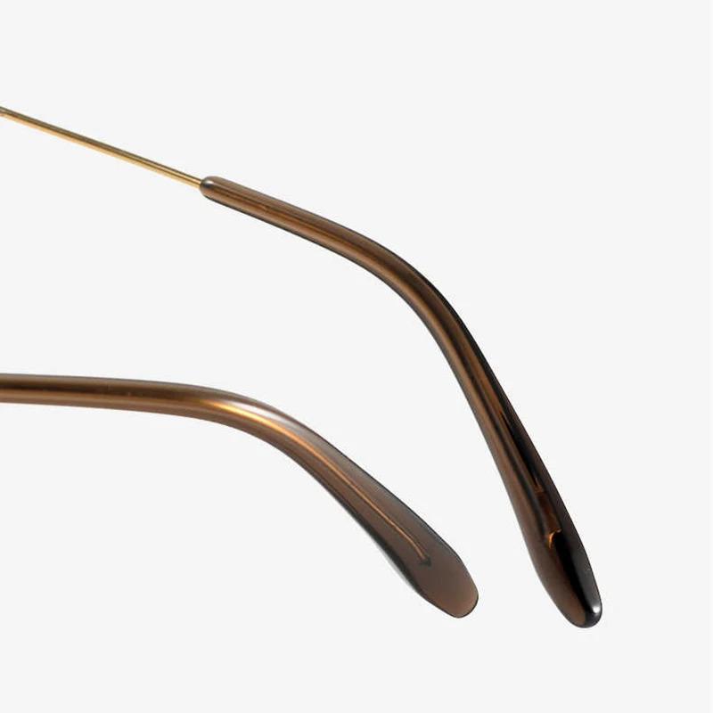 Fashion Frameless Business Glasses Frame for Men Myopia Reading Eyewear Prescription Optics Women Ultra Light Rosewood Eyeglass