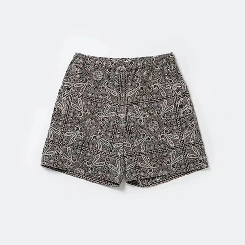 24SS DAWA PIER39 Japanese Cashew Pattern Summer Versatile Loose Casual Drawstring Shorts for Men and Women