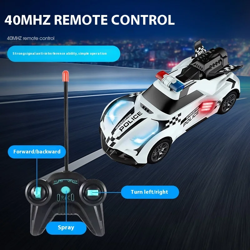 2.4g Spray Remote Control Car Simulation Sports Car High-Speed Remote Control Racing Car Children'S Electric Car Toy Boys RC Car