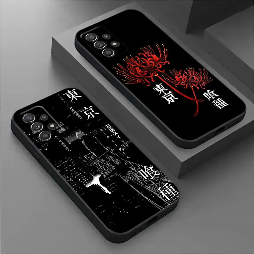 Tokyo Anime Ghoul Black Art For Samsung Galaxy A55 Case A54 A52 A53 5G A51 A34 A35 A33 A32 A50 A72 A71 A30 A7 A9 Case Soft Cover