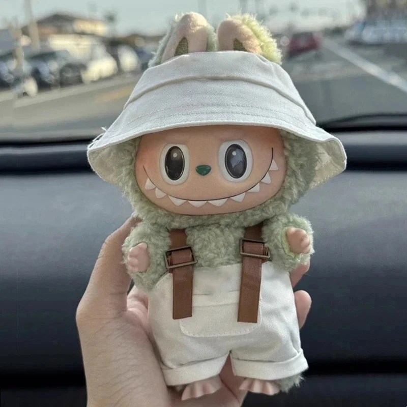 สําหรับ Labubu 15-17 ซม.v1v2 ชุดอุปกรณ์เสริม MINI หมวก Overalls ชุดตกแต่งเสื้อผ้าขนาดเล็กของเล่นเด็กวันเกิดของ...