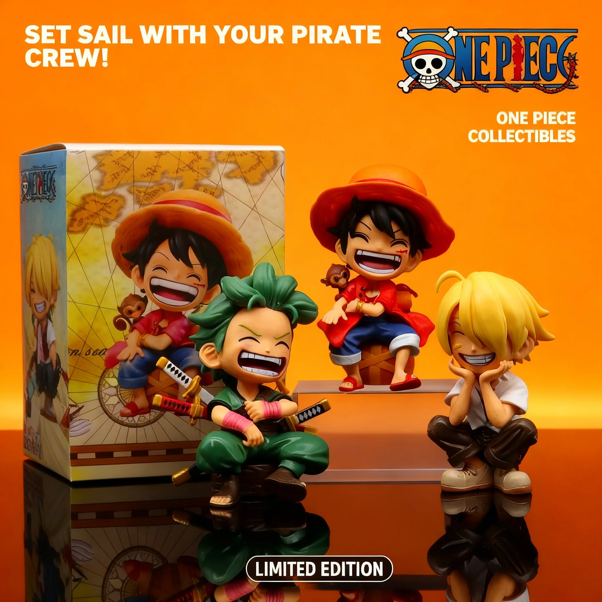 Figura de Anime de One Piece, Monkey D. Luffy, Roronoa Zoro, Modelo de PVC de 13 cm, Nendoroid Q, Figura Kawaii, Juguete Decorativo para Coche, Regalo para Fans