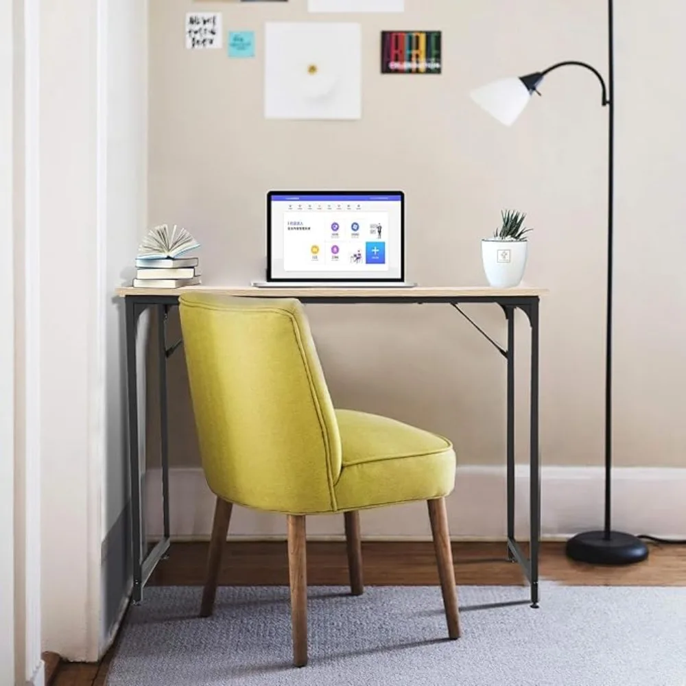 

Computer Desk 39 inch Writing Desk Home Oice Study Workstation ern PC Laptop Sturdy Simple Gaming Desk with Metal e (Nature) 39x