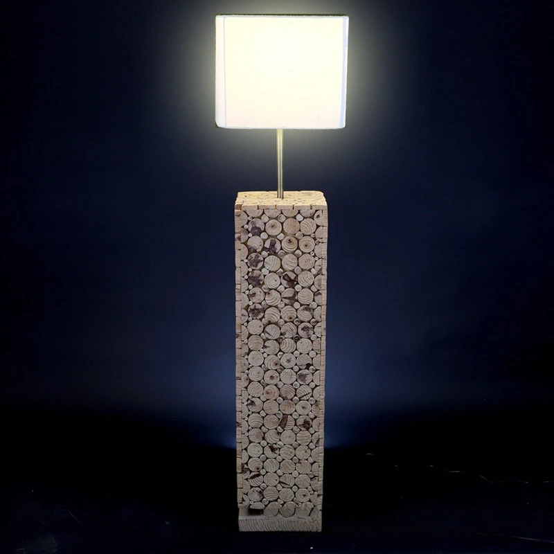 Wooden craft desk lamp Floor lamp, bed and breakfast restaurant cafe deadwood tree root decoration wooden lamp
