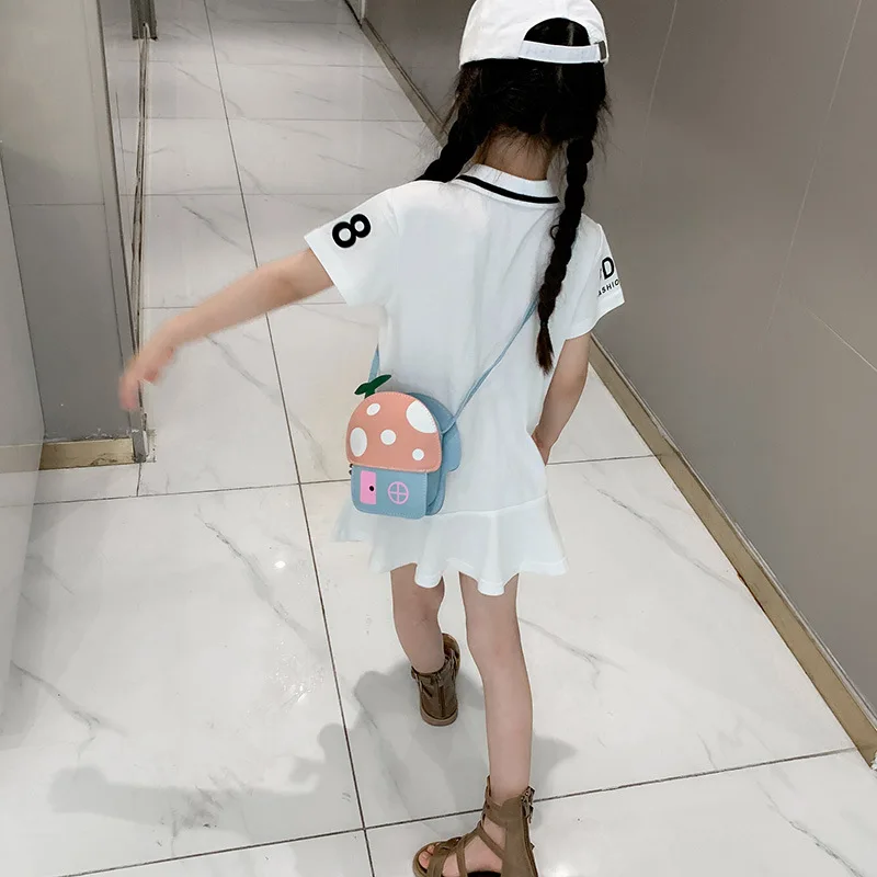 Cute New Mushroom Small House Children\'s Bags Fashion Cartoon Girls Crossbody Baby Princess Coin Bags Kids Travel Small Bag Gift