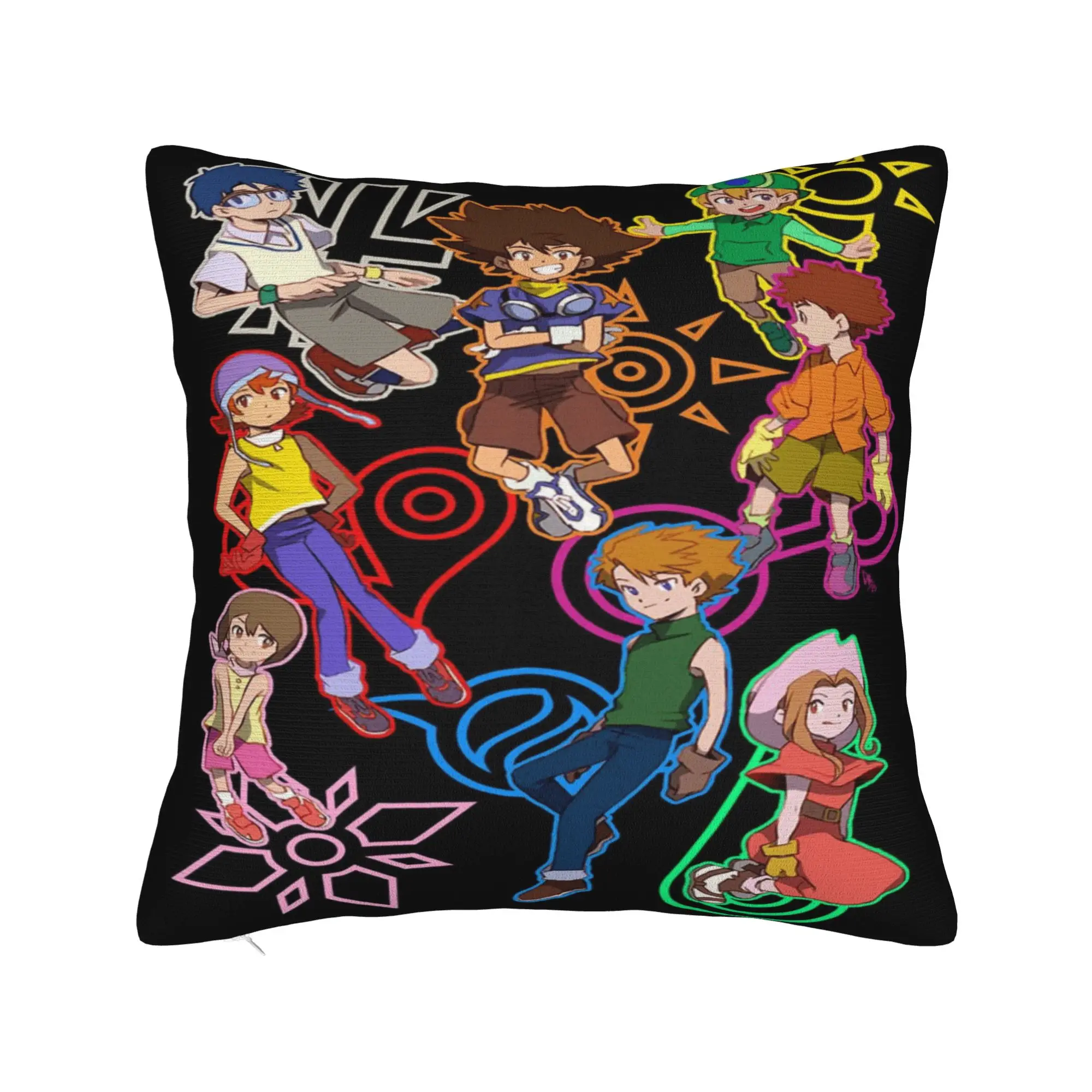Anime D-DigimonS Pillow Cover  Funny Pillow Case For Sofa Home Decor Soft Pillowcases Gift