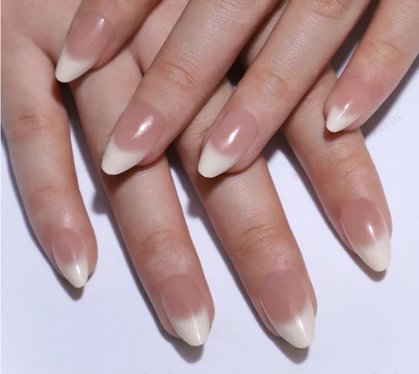 ARTAUG 24 Stück Kurze Aufklebenägel Quadratisch Rosa Hochpigmentierte Nägel Aufklebenägel Sommer-Nägel Fingertip-French-Trim – Detail 26