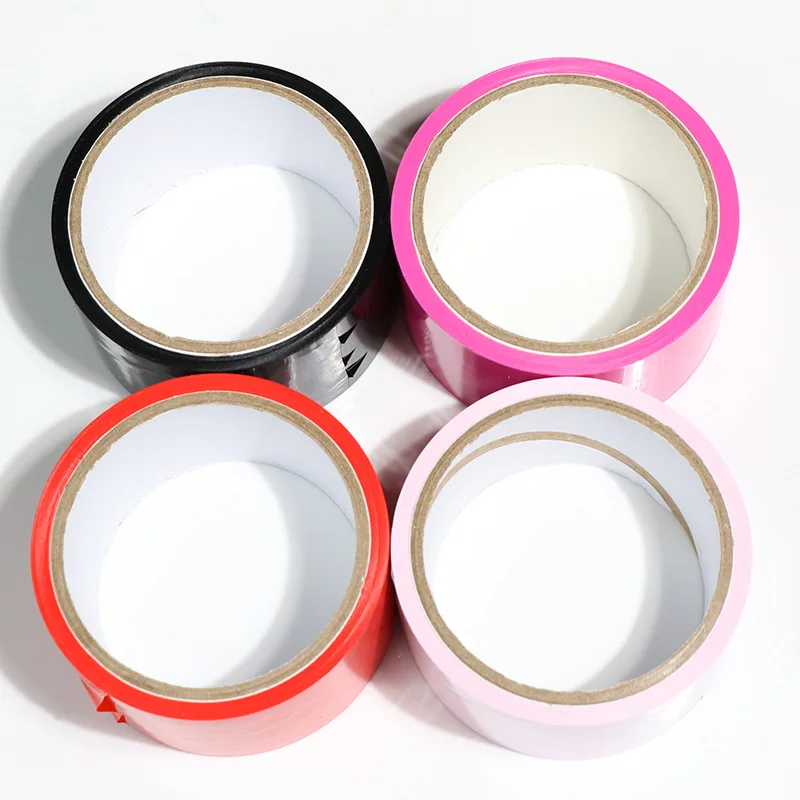 BDSM Electrostatic Binding Tape PU Hollow Solid Ball Mouth Gag Harness Adult Play Restraint Kit Erotic Accessory view 3