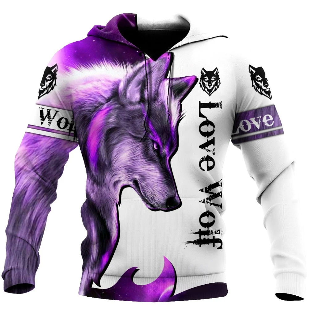 Moda Jesienny lew, wilk Bluzy z kapturem Biała skóra tygrysa 3D Nadrukowane na całej powierzchni Bluza męska Unisex Zip Pullover Casual Jacket