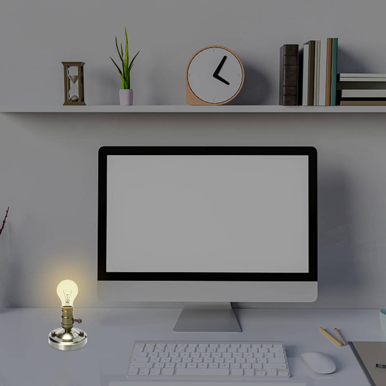 

Retro Rustic Vintage E26 Lamp Base Aluminum Ceiling Light Bulb Socket Holder Farmhouse Style for Hallway Stairway Entryway