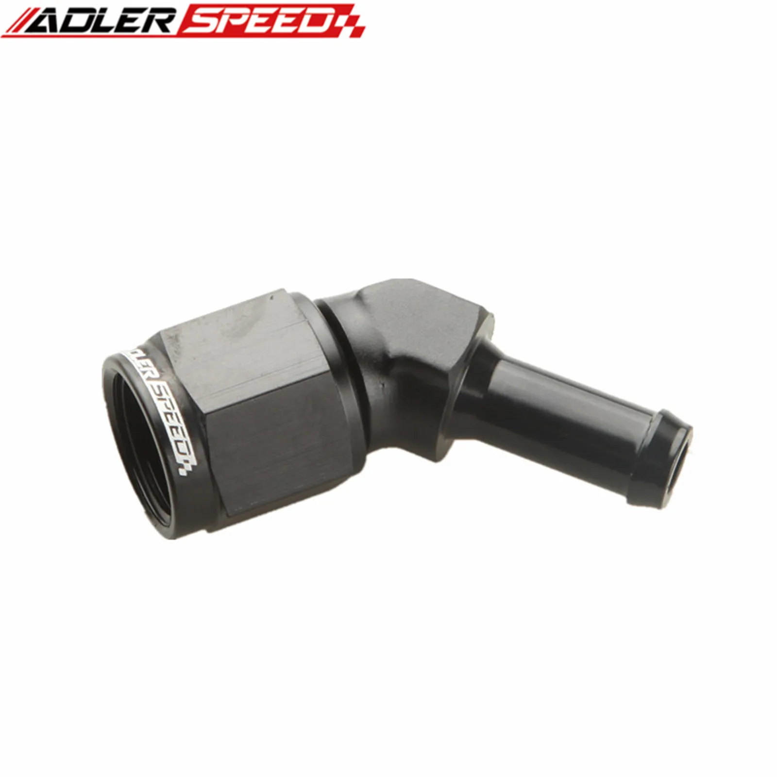 Black Aluminum Straight 0/45/90 Degree Female AN6 AN8 AN10 to 3/8, 5/16,1/2,1/4 Barb Swivel Hose Adapter Fitting