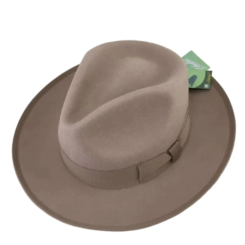 LIHUA-Chapeaux Fedora pour hommes et femmes, 100% laine australienne, chapeau à large bord en feutre, mode de fête classique, chapeau andersouple