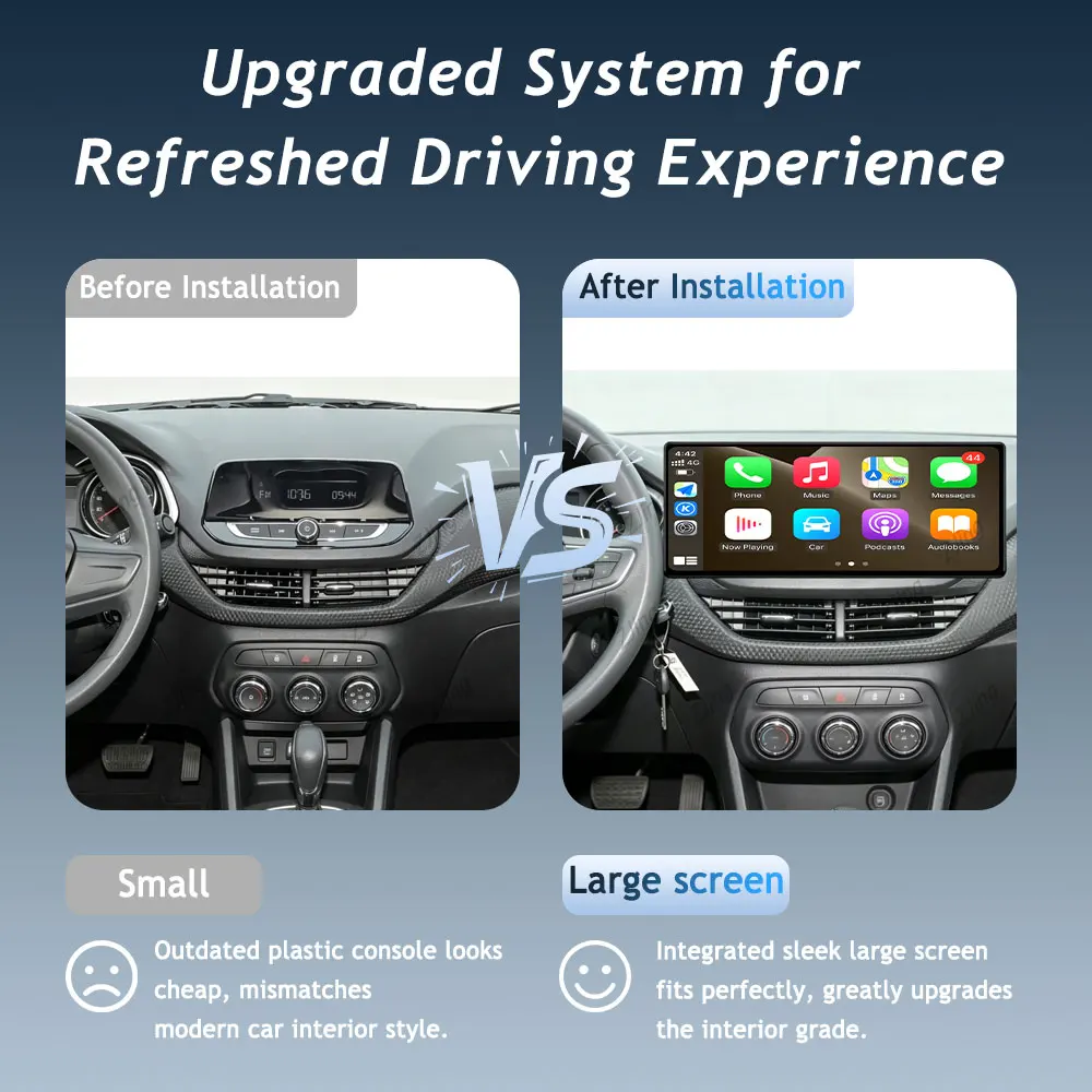 Android 16 (OS) Split Screen Wireless CarPlay WiFi For Chevrolet Cavalier 2020-2022 Car Radio GPS Navi Auto Tools Head Unit QLED
