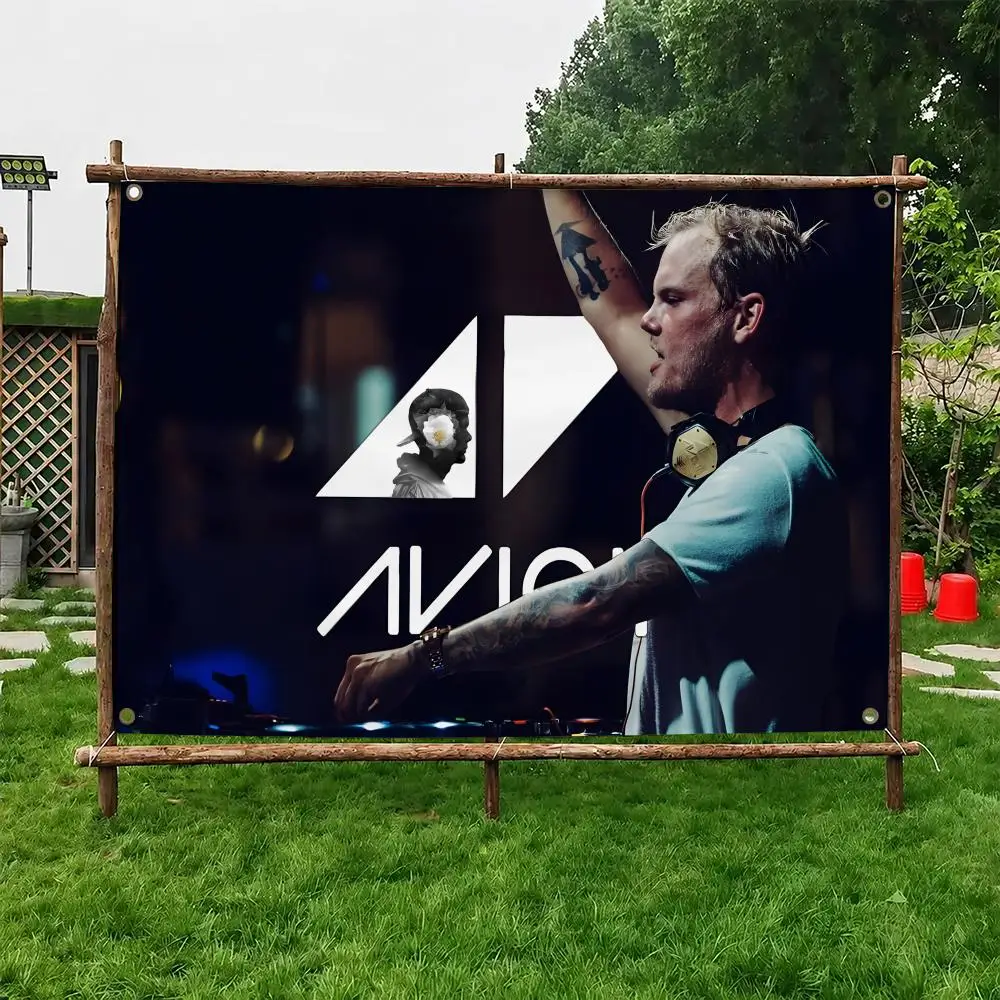Avicii Record Producer Flags Flag Soft skin-friendly Durable Tapestry Outdoor party Home living room bedroom Decoration