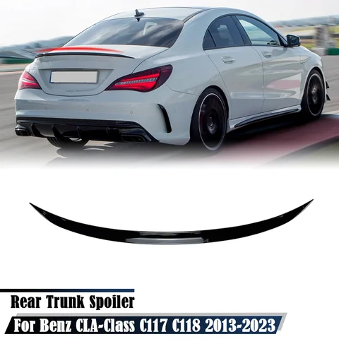 메르세데스 벤츠 CLA 클래스 C117 C118 CLA200 CLA260 CLA45 AMG 2013-2023 자동차 뒷 트렁크 부츠 립 스포일러 윙용 리어 윙 스포일러