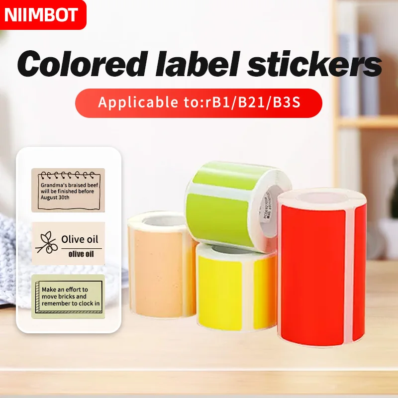 NIIMBOT B21/B203/B3S Label Machine Printing Paper Self Adhesive Label Waterproof Oil Resistant Tear Resistant Label