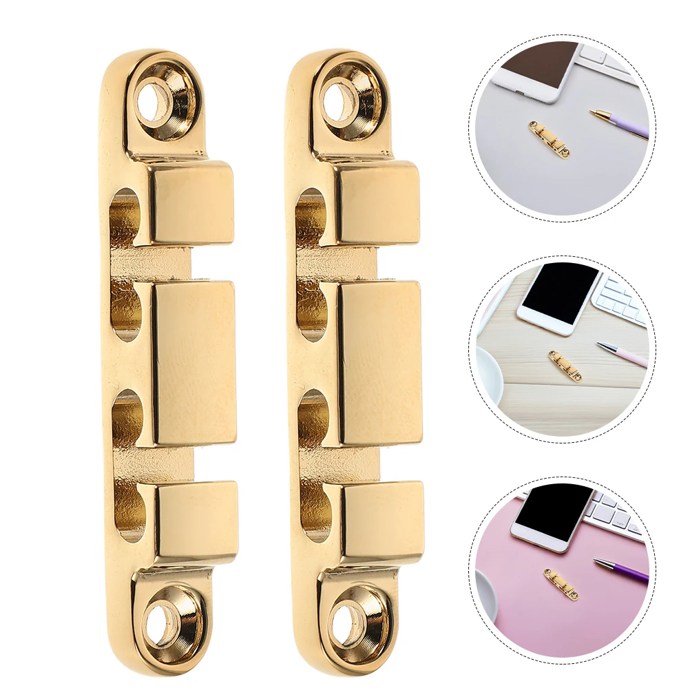 

2 Pcs Electric Bass Accessories Replacement Part Golden Metal Guitar Headstock Guide