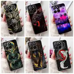 Phone Case For Honor X5b Plus X6b X7b X8b X9b 2024 New Fashion Dragon Tiger Design Soft Silicone TPU Case