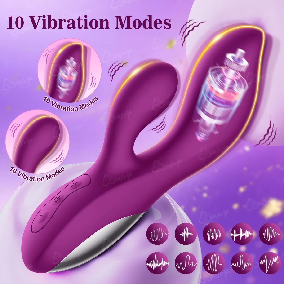 Wholesale 10 Vibration Modes Rabbit Vibrator G Spot Massager Clitoris Stimulator for Women Sex Toys Shop Adults Goods for Female