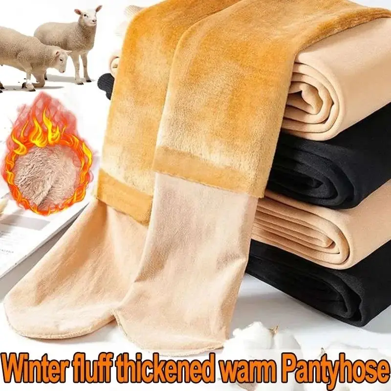 Women's plush Lined Thermal Winter Pantyhose Tights Thick Sheer Velvet Stockings Warm Legging for Women Medias Para Mujer