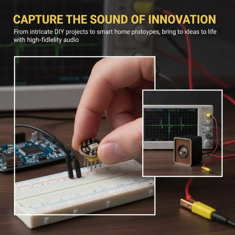 Omnidirectional Microphone Module INMP441 High Precision I2S Interface for ESP32 Industrial Sound Monitoring