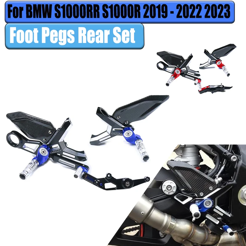 

For BMW S1000RR S1000R 2019 - 2022 Motorcycle Accessories Carbon Fiber CNC Aluminum Set Footrest +Foot Pedal Side Panel