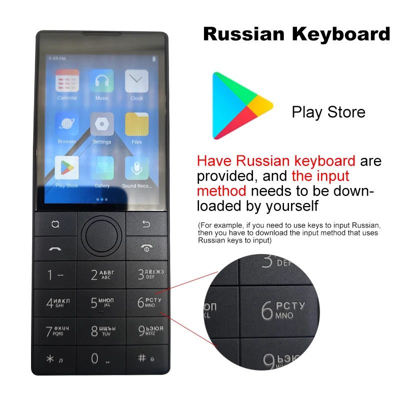 Qin F22 Touch Screen No Camera Phone Wifi 2.8 Inch 16GB / 32GB
