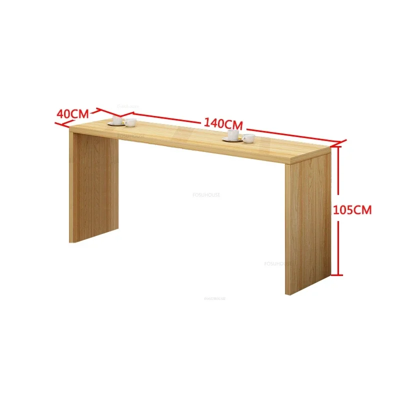 Solid Wood Bar Tables Nordic Kitchen Furniture Home High Table Modern Partition Long Bar Table and Chairs Cafe Bar Table N