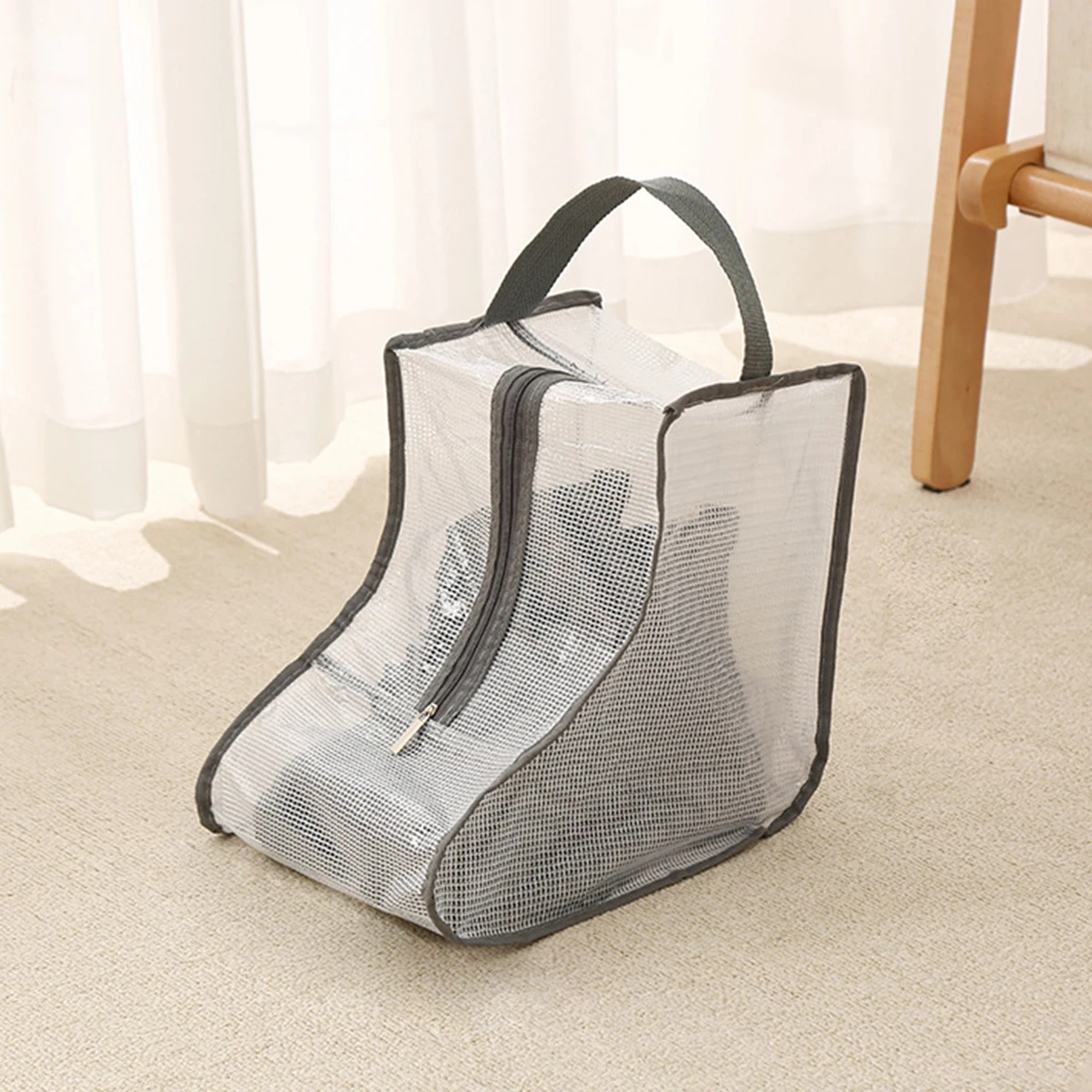 

Dust-proof Rain Boots Storage Bag Portable Tote Shoes Organizer Travel Zipper Pouch Drying Shoes Protect Shoes Storage Accessory