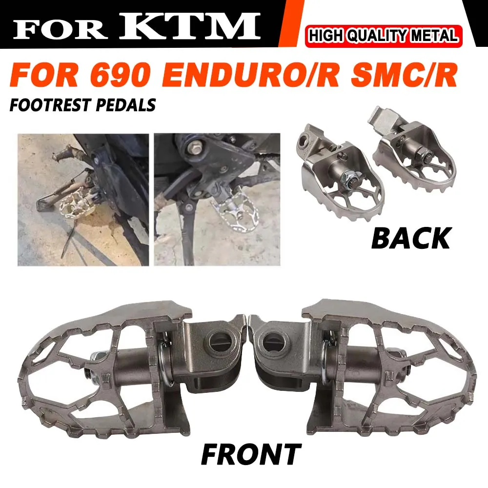 Footrest Foot Pegs Rests Foot Pedals for KTM 690 Enduro R 2008 - 2024 SMC R 690 SMCR 2021 690 SUPERMOTO R Motorcycle Footpegs