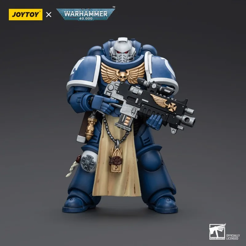 JOYTOY Warhammer 40K Series 1/18 Action Figures Anime 12.1cm Ultramarines Guards Veteran Armed with A Bolt Rifle Christmas Gifts