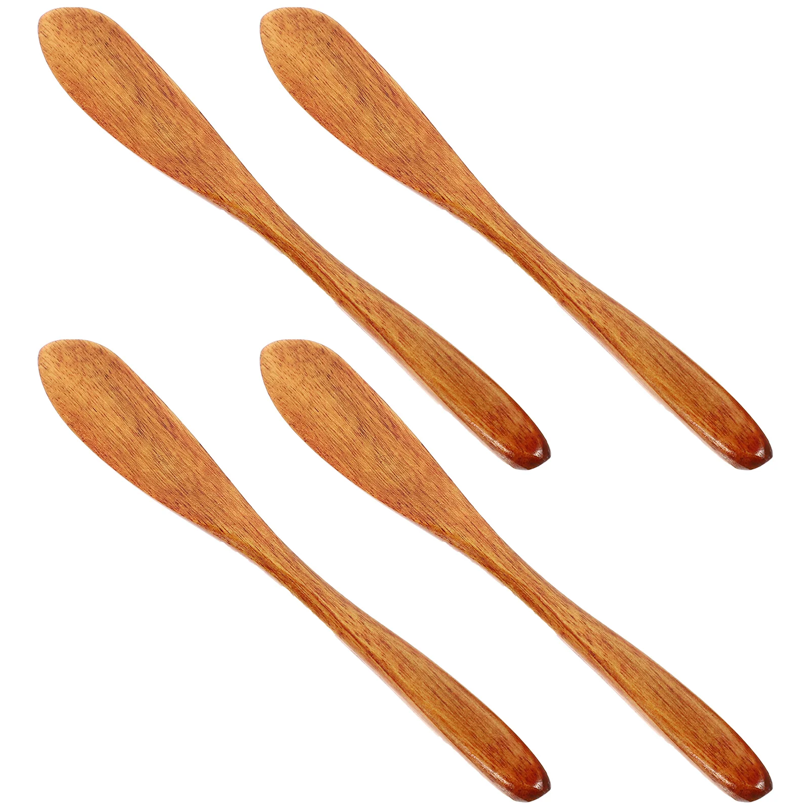 4 Pcs Peanut Butter Phoebe Jam Knife Wood Spreader Paper Cup Cream Bread Wooden Spreaders Child