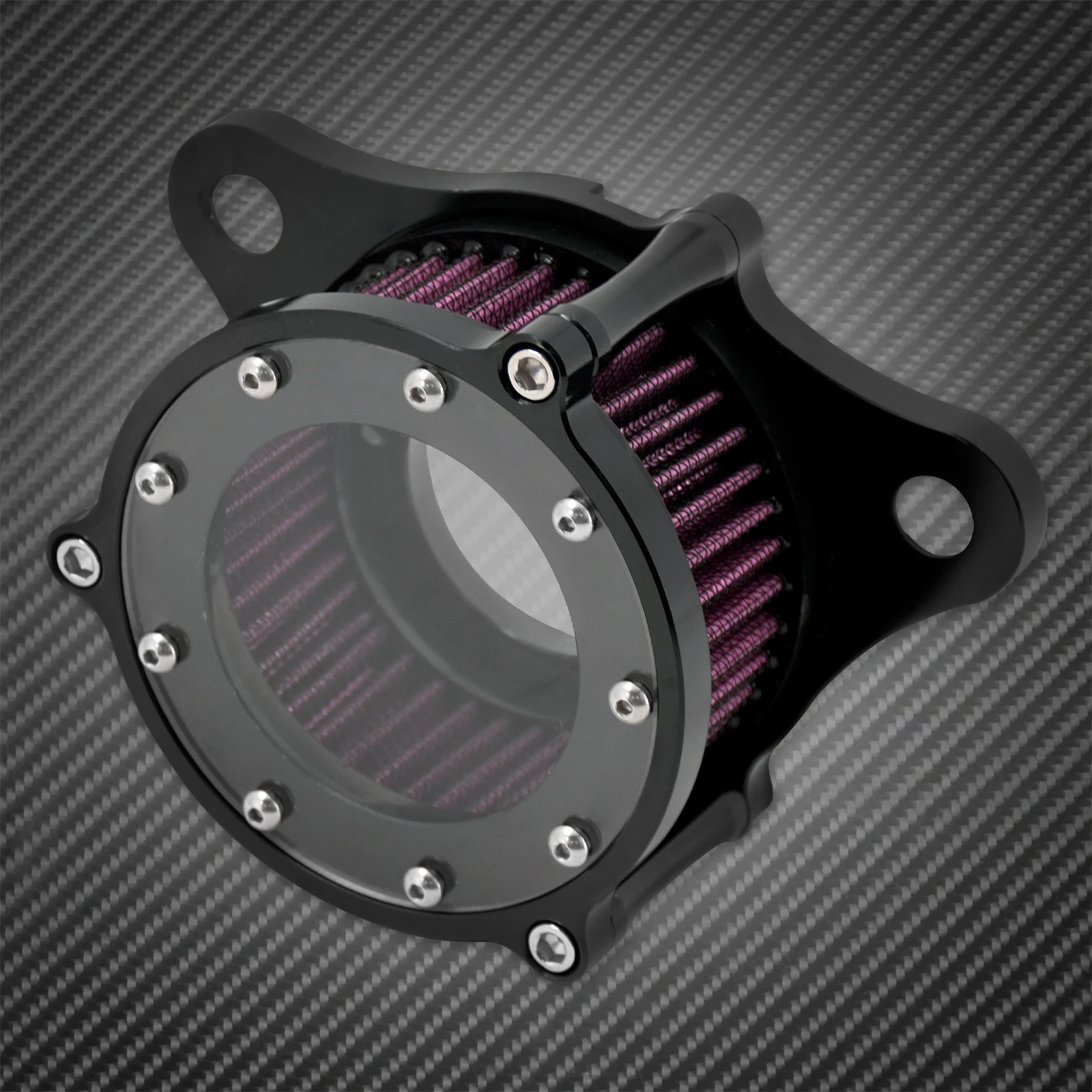 Motorcycle Air Cleaner Transparent Intake Filter For Harley Sportster XL 883 1200 48 72 Iron Super Low Roadster Custom 2004-2023