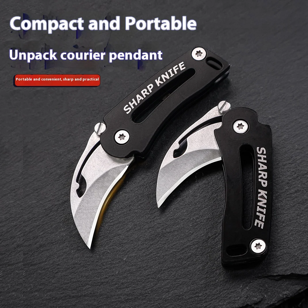 Creative Mini Folding Knife Portable Outdoor Keychain Box Opener Personal EDC Tool Compact Handy Claw Knife