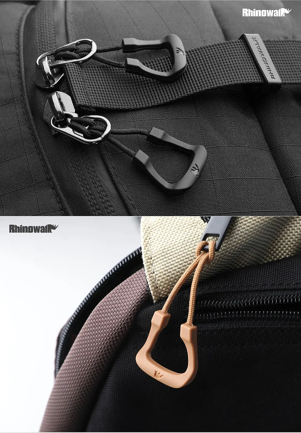 Rhinowalk Replacement Zipper Pull Ring – Universal Refit Ring for Bike Bag Moto Bag Backpack Travel Bags Jacket Zipper repair