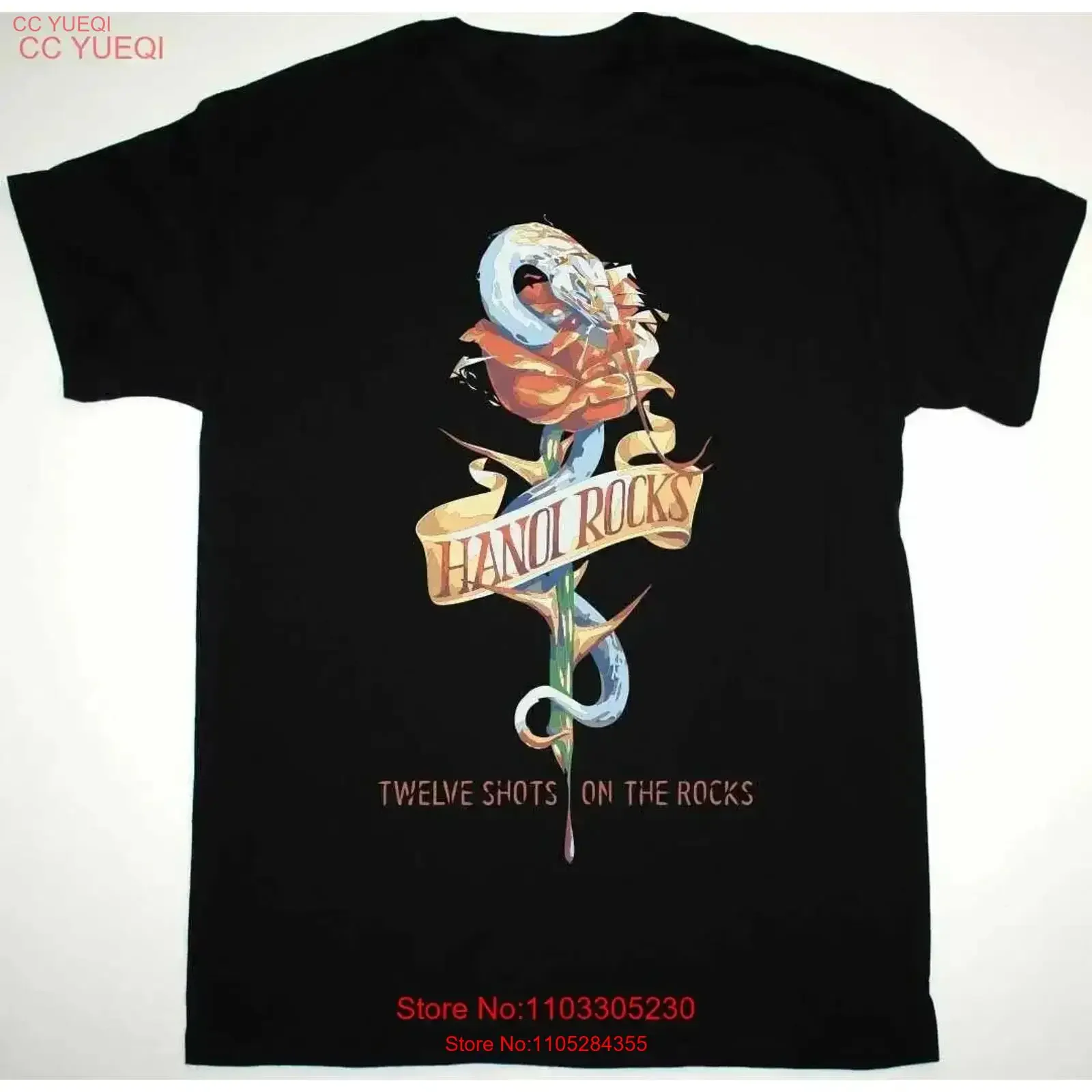 HANOI ROCKS TWELVE SHOTS ON THE T Shirt Black S 2345XL ND758 vintage Washed designer clothes streetwear Comfortable graphic