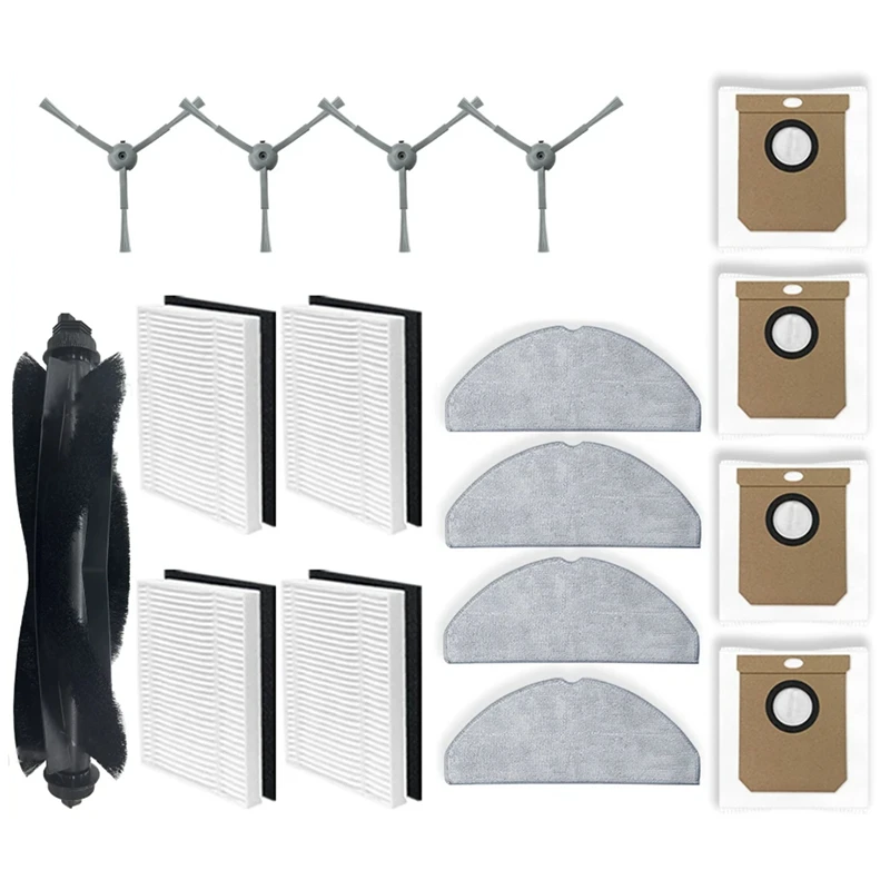 ل Eufy G50 Hybrid ، L60 Hybrid / L60 Hybrid SES أجزاء المكنسة فرشاة جانبية رئيسية فلتر Hepa ممسحة قماش كيس لجميع الغبار الملحقات